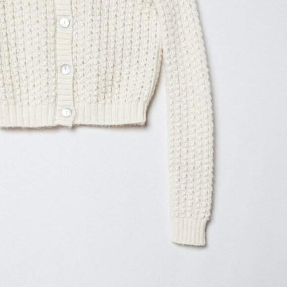 Wilfred Fortune Cardigan Alpaca Mohair Sweater Crochet Espace XXS Aritzia - Picture 11 of 14